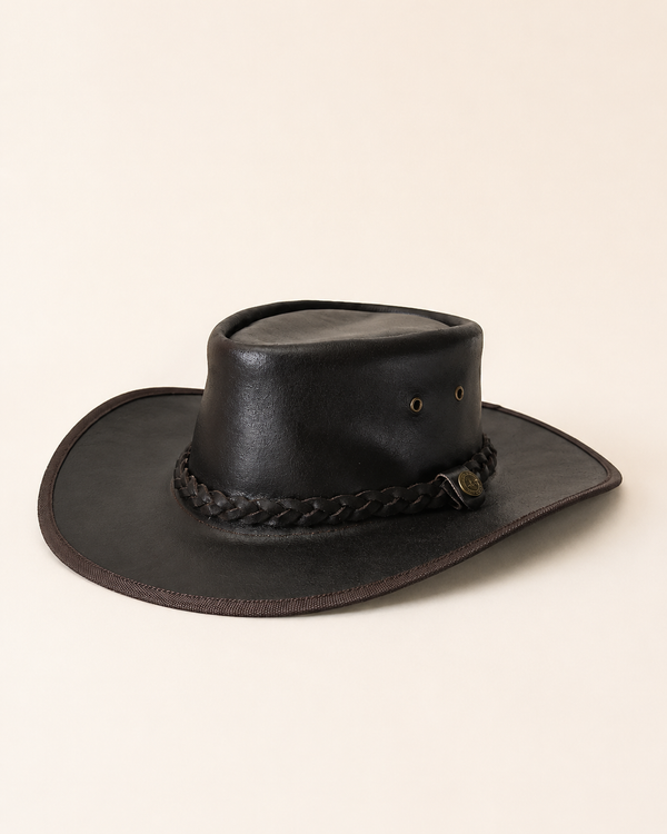 Crushable Premium Genuine Leather Western Cowboy Hat