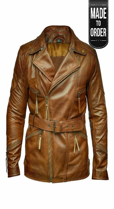 Hawkeye | Men's Brown Double Breasted Vintage Coat S012