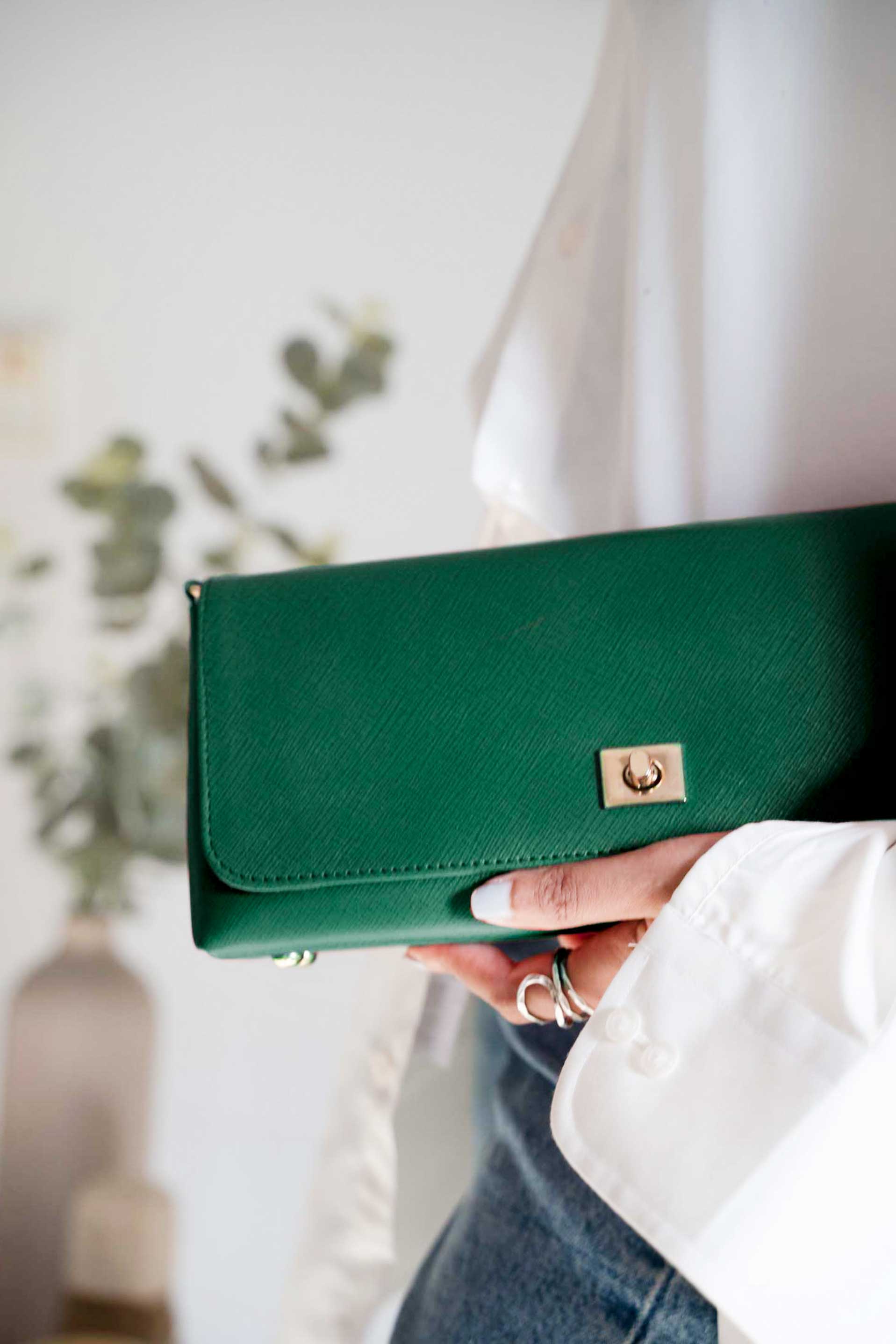 Saffiano Leather Ladies Clutch