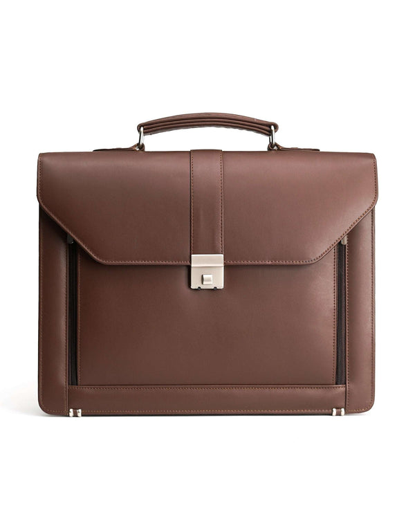 The Executive Leather Briefcase Office Bag With Laptop Compartment