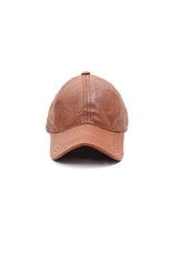 Breathable Sheep Leather Adjustable Baseball Cap Unisex | Kordovan Leather Pakistan