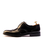 The Salemanco Brogue Black Leather Shoes | Kordovan Leather Pakistan