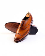 The Salemanco Brogue Tan Leather Shoes | Kordovan Leather Pakistan