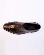The Salemanco Brogue Burnished Brown Leather Shoes | Kordovan Leather Pakistan