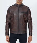 Alonzo Brown Sheepskin Leather Jacket