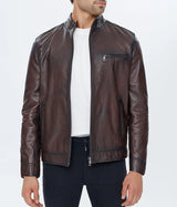 Alonzo Brown Sheepskin Leather Jacket