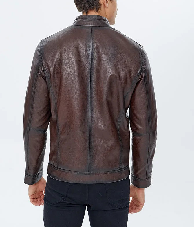 Alonzo Brown Sheepskin Leather Jacket