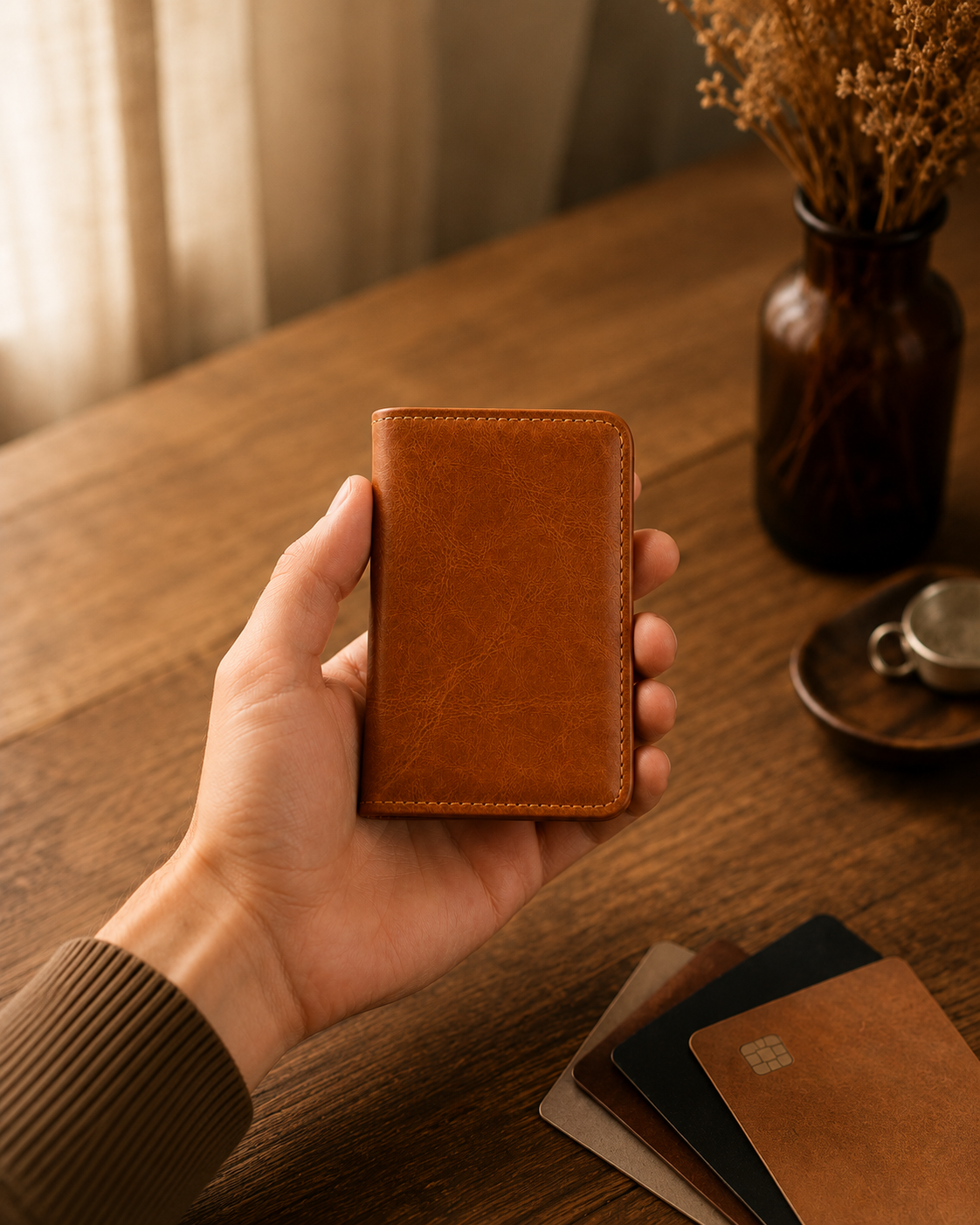 The Bastion – Handcrafted Genuine Leather Bifold Wallet for Men | Slim Classic Everyday Wallet