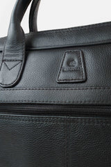 Natural Milled leather slim laptop bag by Kordovan