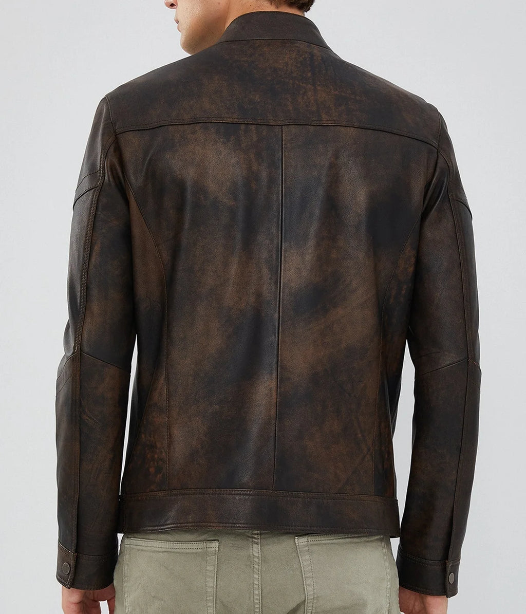 Bohemia | Vintage Brown Sheepskin Leather Jacket
