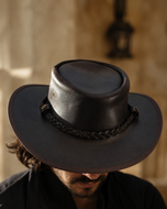 Crushable Premium Genuine Leather Western Cowboy Hat