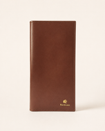 The Elite mobile wallet in Dave Brown nappa leather — front view | Kordovan Pakistan