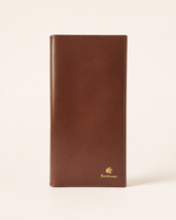 The Elite mobile wallet in Dave Brown nappa leather — front view | Kordovan Pakistan