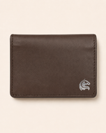 Elite Card Holder in brown leather — front view | Kordovan Pakistan