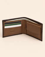The Gator wallet open — 3 card slots, security slots, bill slot and coin pocket