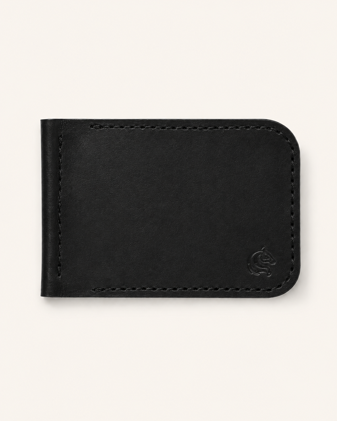 HM The Lord's Wallet in black leather — front view | Kordovan Pakistan