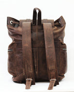 Hilford | Distressed Brown Leather Backpack — genuine leather backpack by Kordovan, view 3