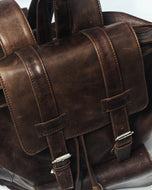 Hilford | Distressed Brown Leather Backpack — genuine leather backpack by Kordovan, view 4
