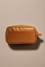 Natural Milled Leather Dopp Kit