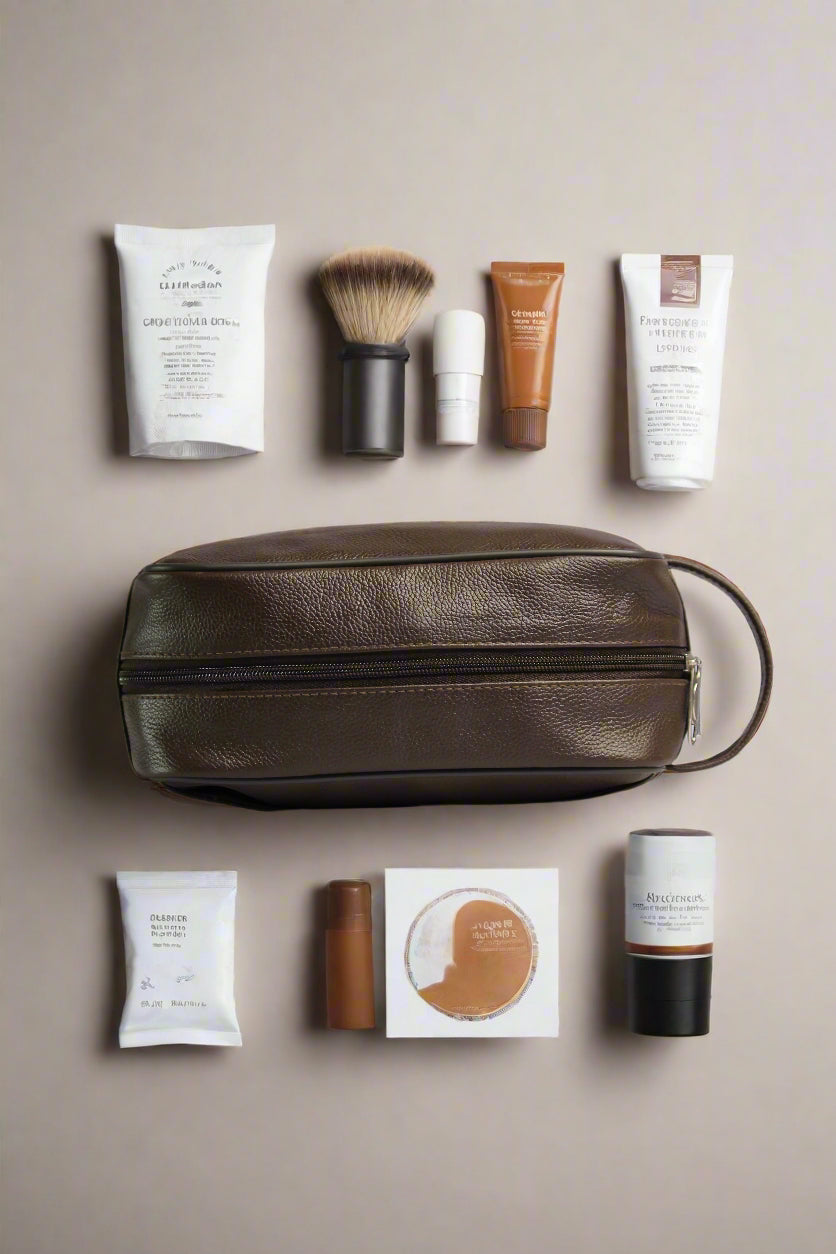 TP Natural Milled Leather Dopp Kit