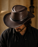 KORDOVAN'S Black Stripe Leather Cowboy Hat