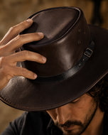 KORDOVAN'S Black Stripe Leather Cowboy Hat