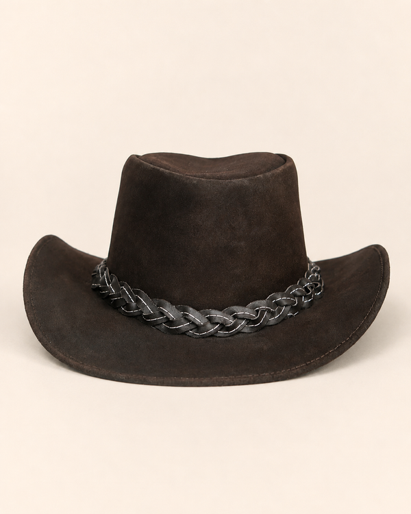 KORDOVAN's Suede Premium Genuine Leather Western Cowboy Hat - Brown