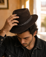 KORDOVAN's Suede Premium Genuine Leather Western Cowboy Hat - Brown