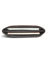 KODO smart wallet cash section open — Brown Gold edition with contrast detailing