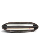 KODO smart wallet cash section open — Brown Gold edition with contrast detailing