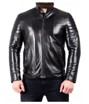 Marc Ed Black Leather Biker Jacket