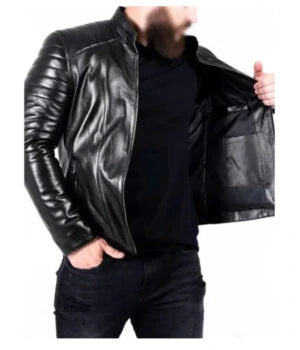 Marc Ed Black Leather Biker Jacket