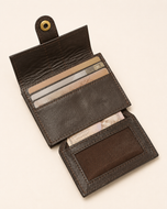 Mocha Mate wallet open — ID window, 5–6 card slots and cash pocket