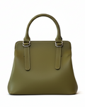 Green handbag on a white background
