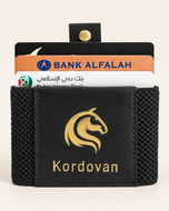 KODO smart wallet Black Gold edition — black Crazy Horse leather with gold detailing