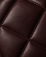 Rodriguez — men's claret quilted leather jacket, close-up of the quilting and hardware | Kordovan Pakistan