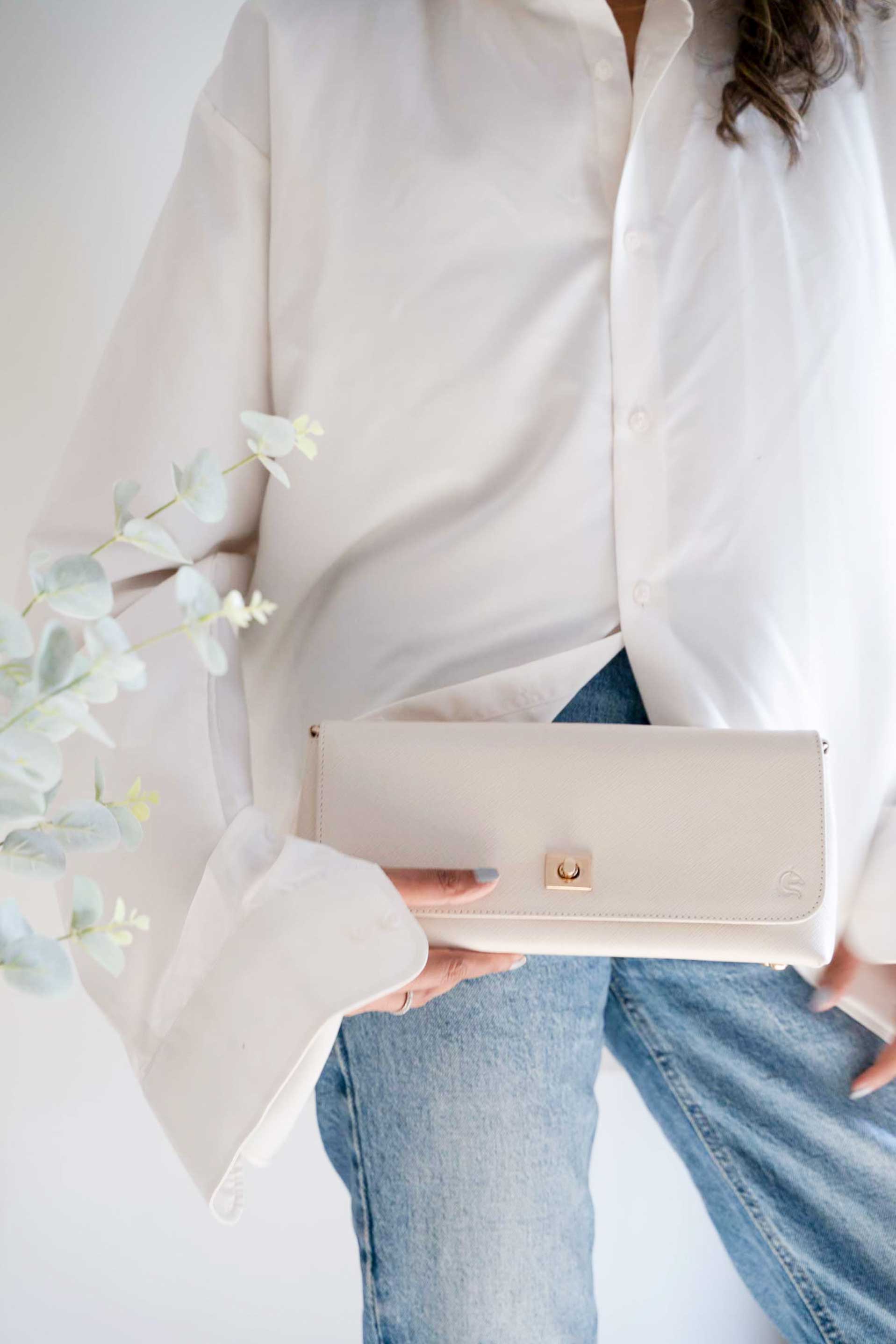 Saffiano Leather Ladies Clutch