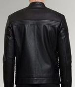 Sheppard | Men's Cafe Racer Black Leather Jacket