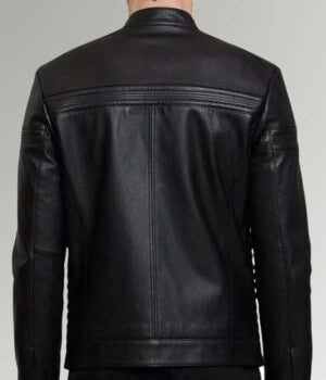 Sheppard | Men's Cafe Racer Black Leather Jacket