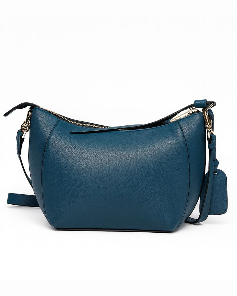 Blue handbag on a white background