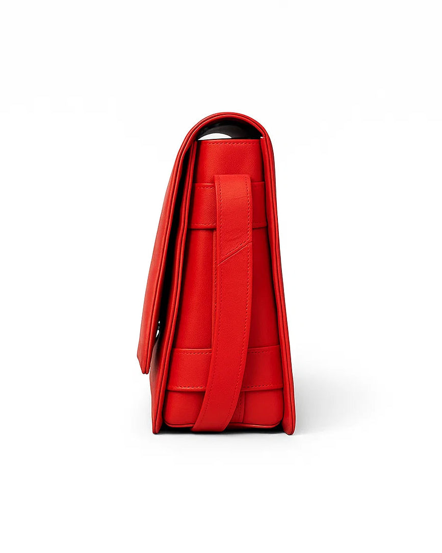 Red bag on a white background