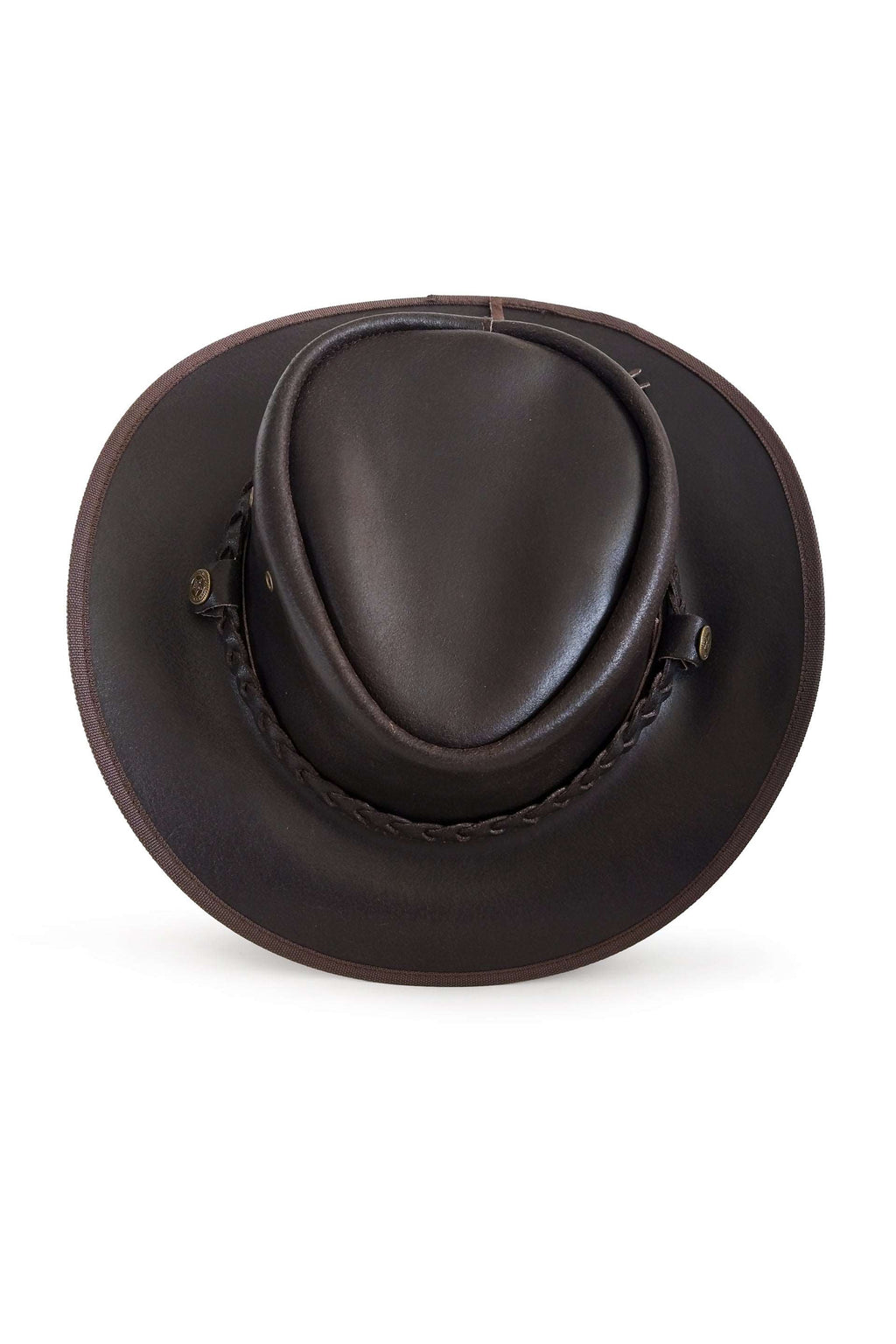 KORDOVAN's Crushable Premium Genuine Leather Western Cowboy Hat S032 - Kordovan