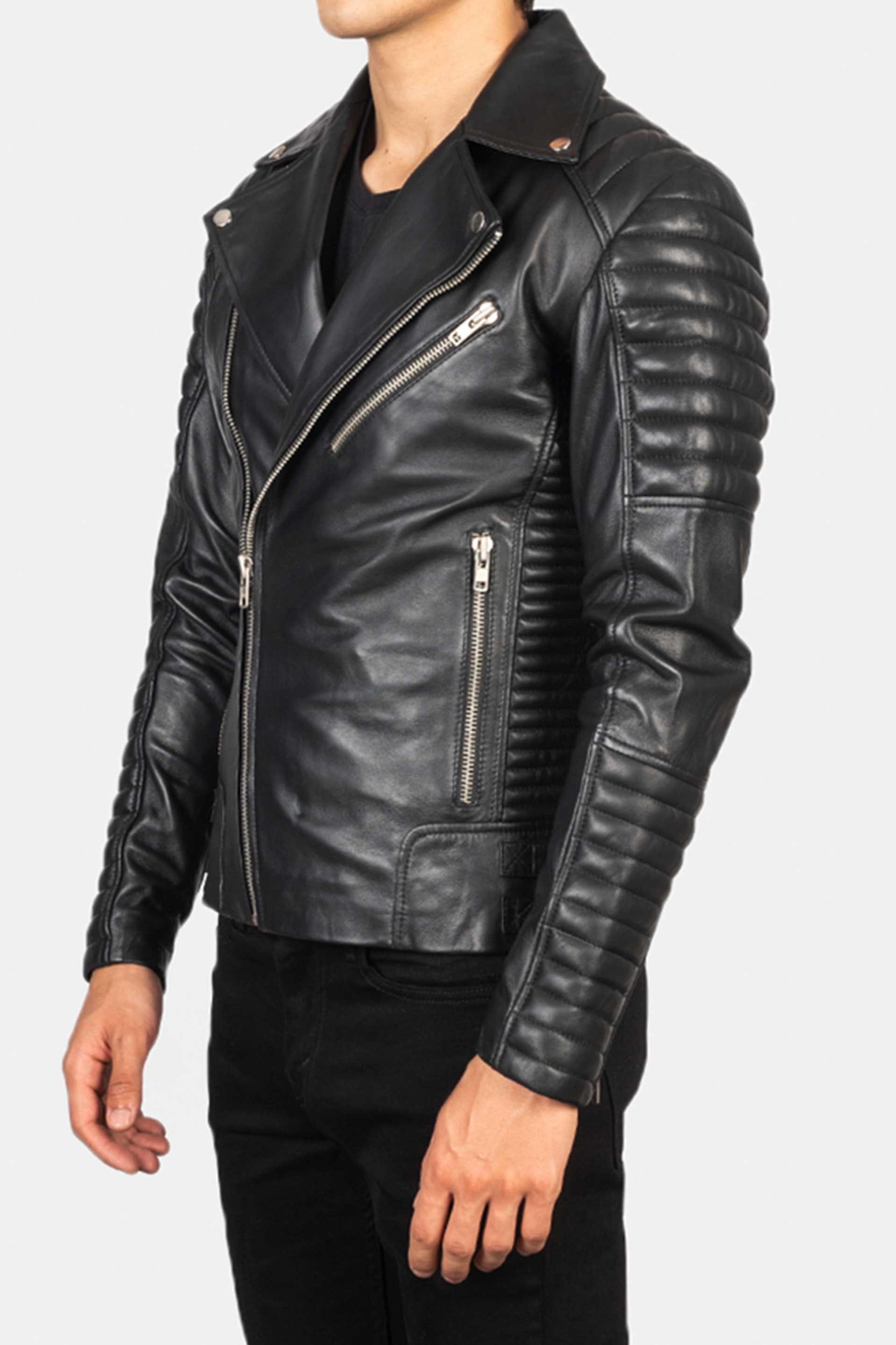 Sheepskin biker jacket best sale