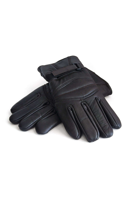 Durable Men's Sheep Leather Winter Gloves // Black – Kordovan
