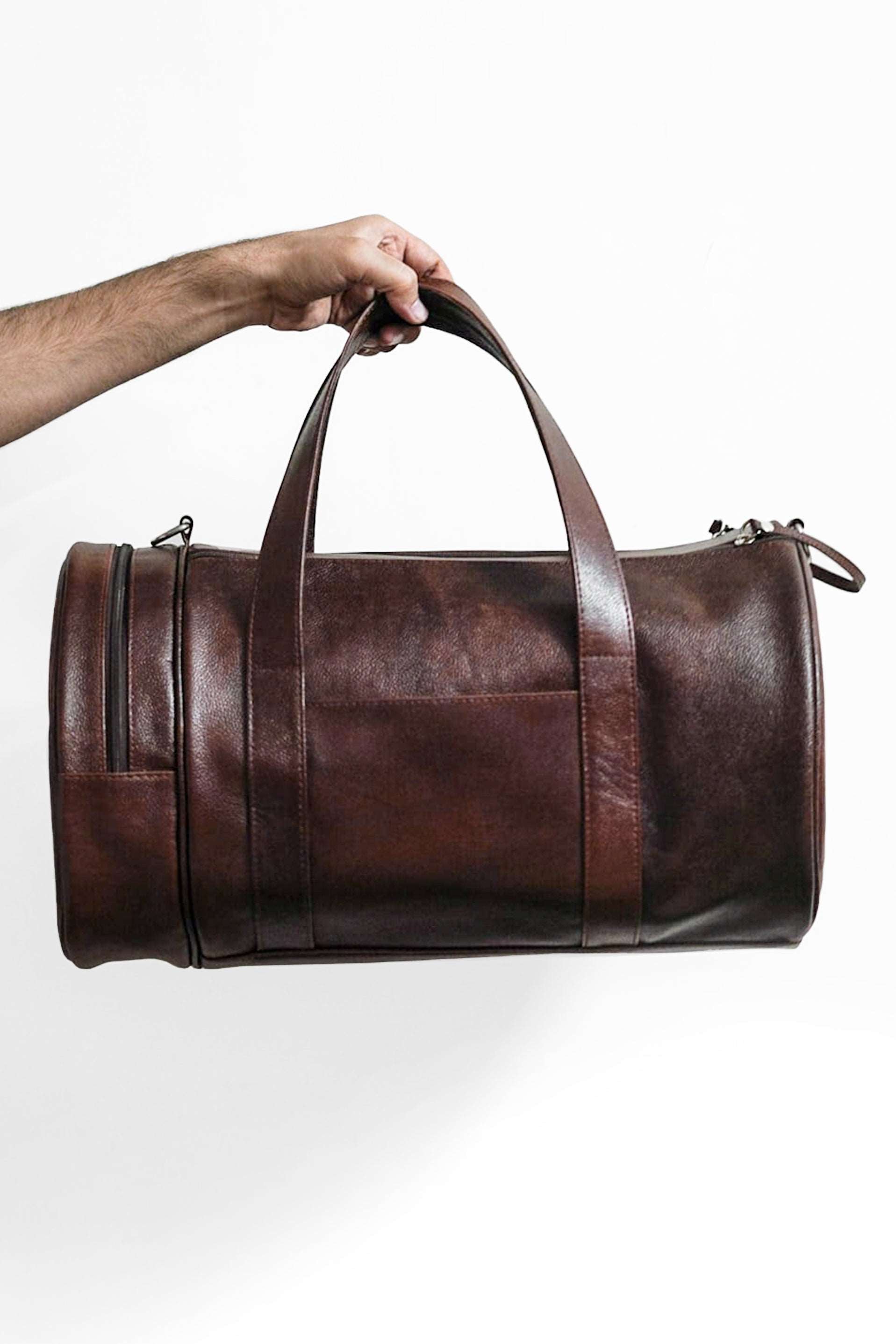 KORDOVAN's Weekender Leather Duffel Bag / Travel Bag // Brown