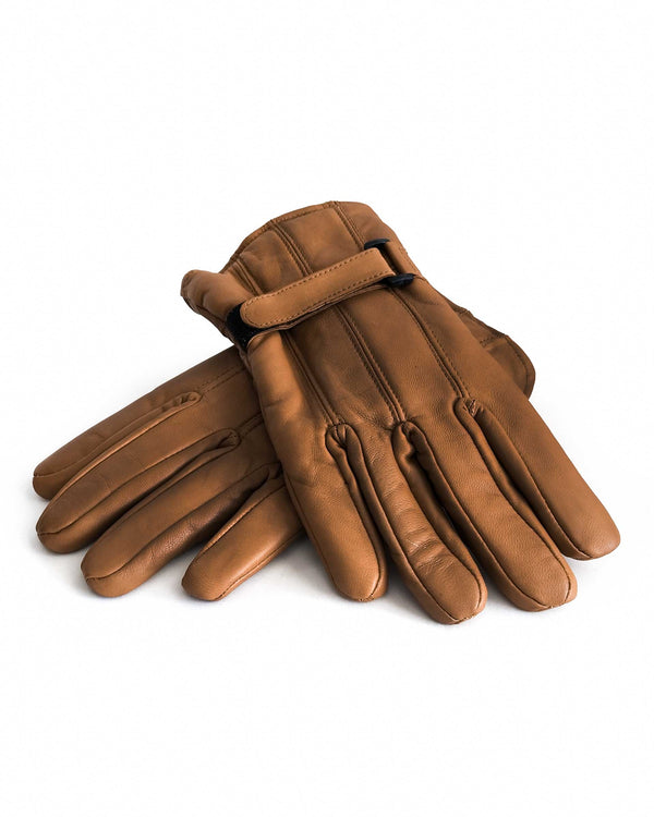 Durable Men's Sheep Leather Winter Gloves — Brown | Kordovan Leather Pakistan