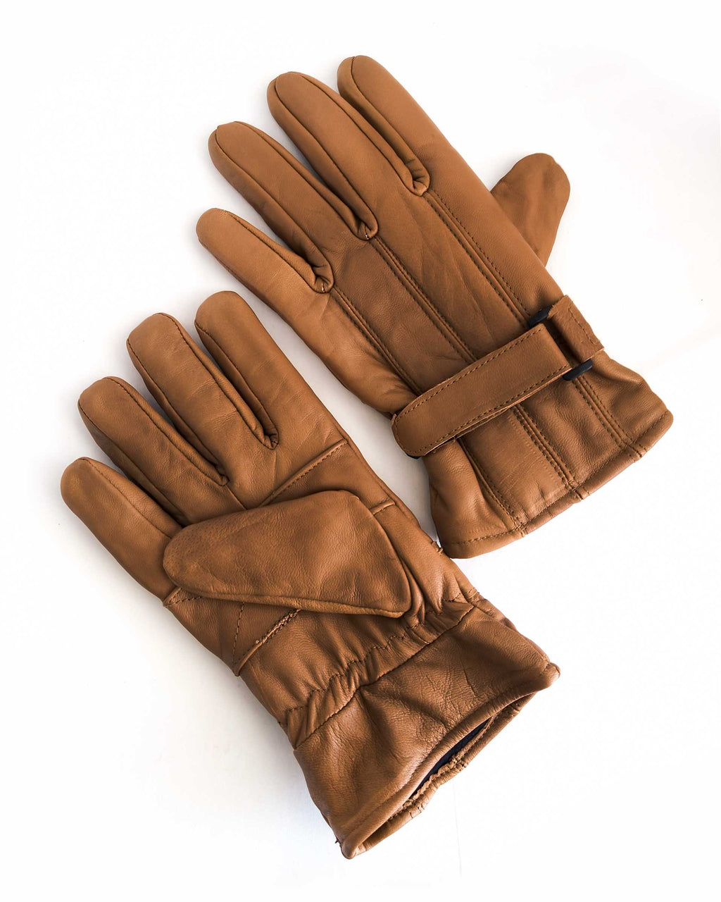 Durable Men's Sheep Leather Winter Gloves // Brown