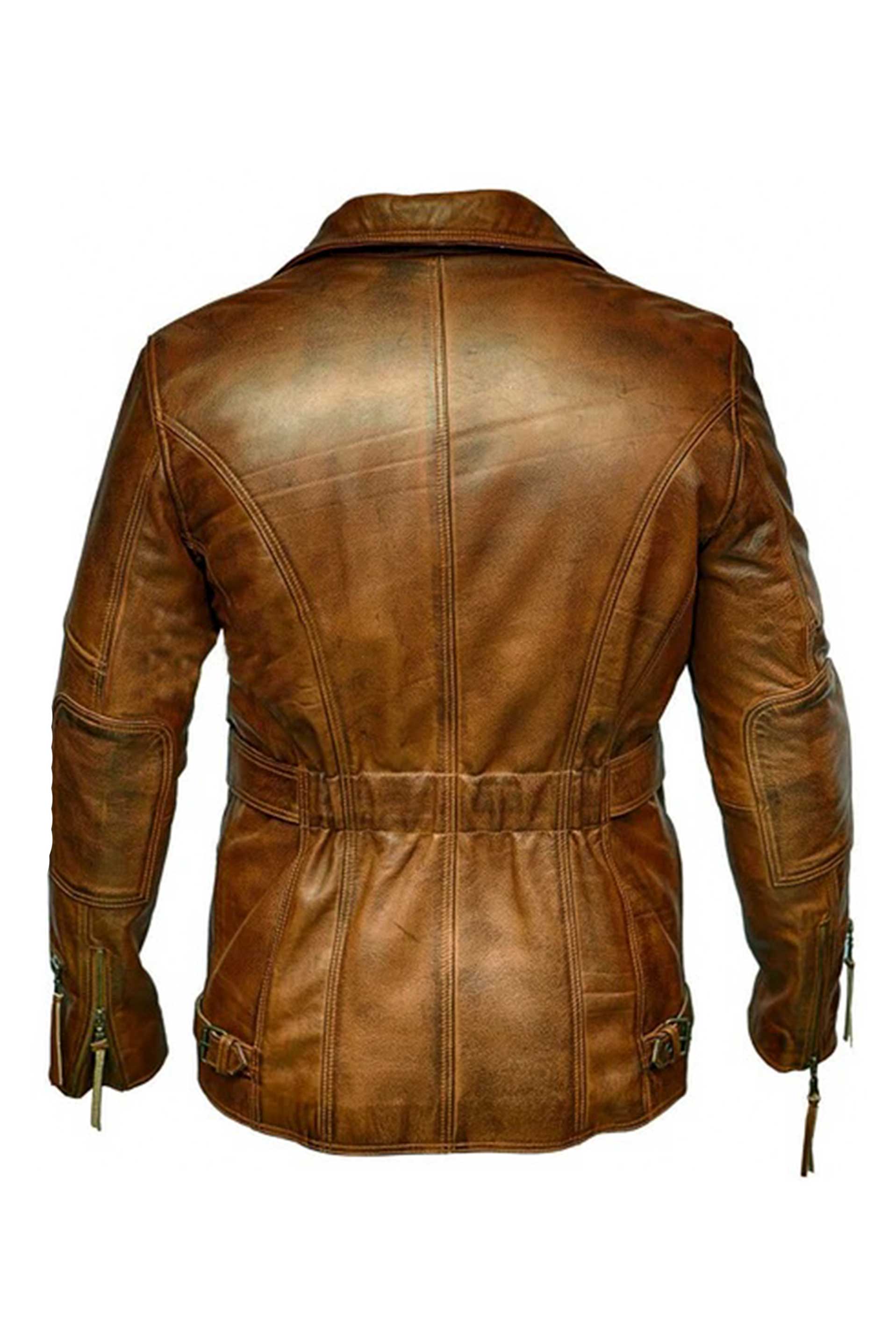 Hawkeye Men's  Brown Double Breasted Vintage Coat S012