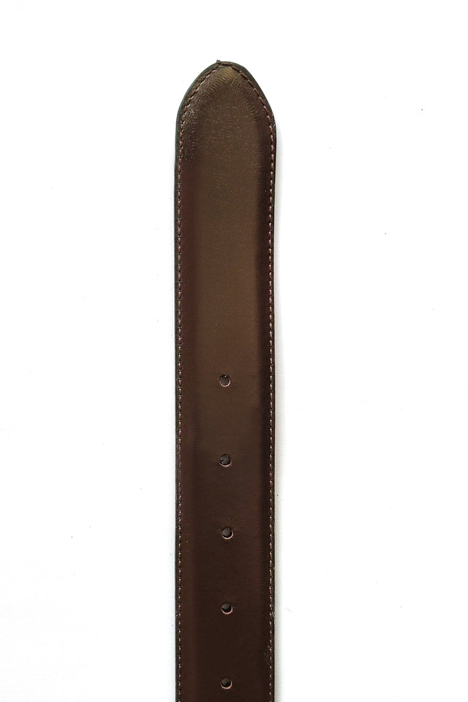 THE "Dark Brown" ONE // Double Sided Men's Twist Buckle Reversible Leather Belt - Kordovan