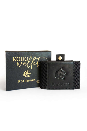 RFID Protected KODO Wallet Executive // Black //  Glazed Calf Leather